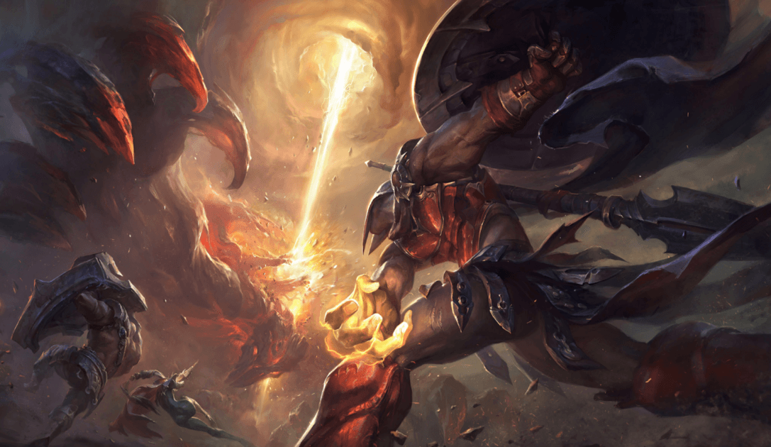 Imagem animada do feitiço golpear em League of Legends