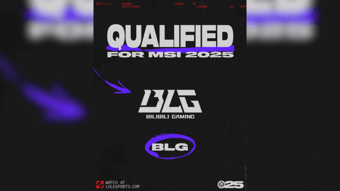 Imagem da BLG qualificada para o MSI 2025.