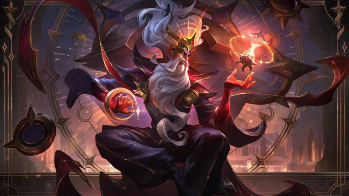 Na foto, Zilean na skin Arcana
