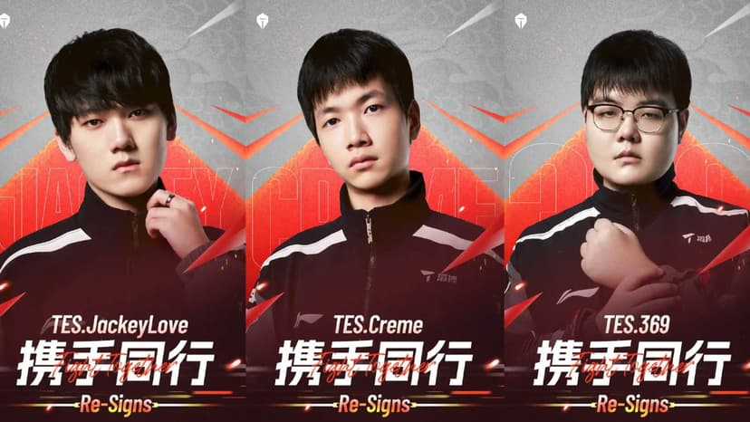 LPL 2026: TES oficializa a renovação de três jogadores do seu elenco de 2025